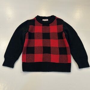 4/20$ Joe Fresh Toddler Red and Black Plaid Sweater size 2T